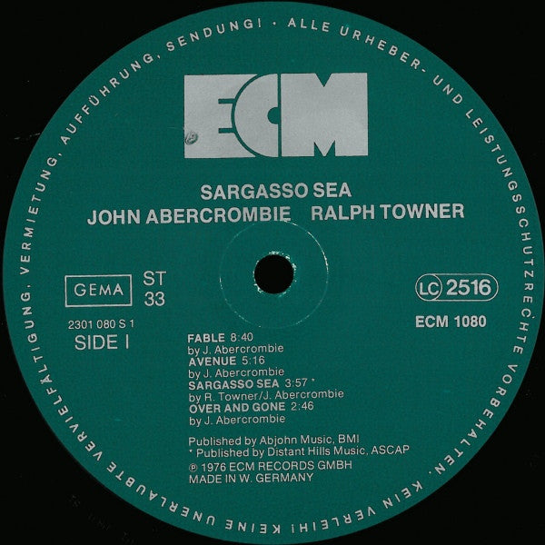 John Abercrombie, Ralph Towner ‎– Sargasso Sea