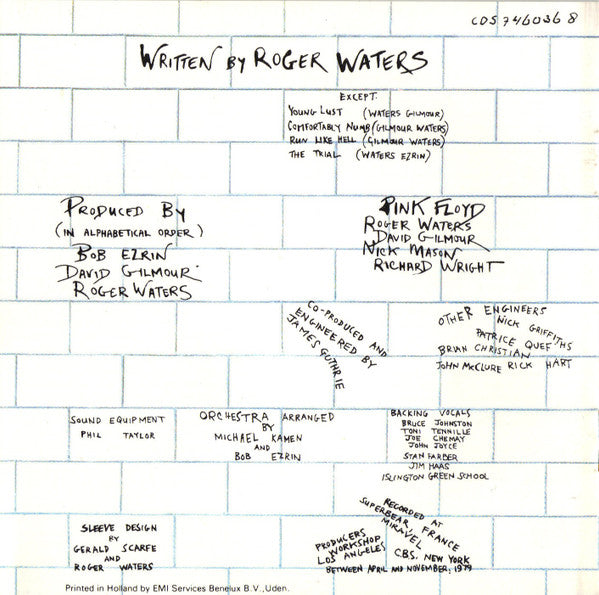 Pink Floyd – The Wall  ,  2 CD