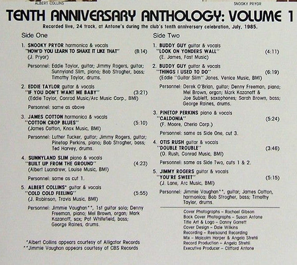Tenth Anniversary Anthology Vol.1 - Live From Antone's   , white vinyl