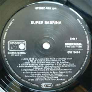 Sabrina ‎– Super Sabrina