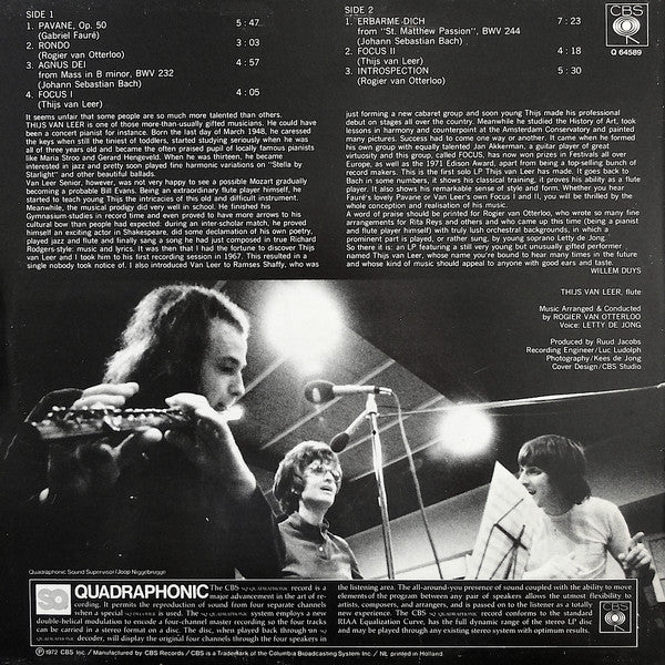Thijs Van Leer – Introspection, Quadraphonic