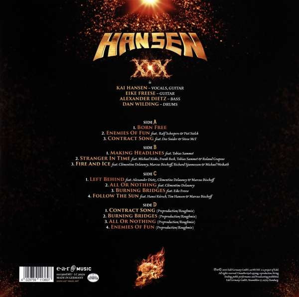Hansen & Friends – XXX (Three Decades In Metal), 2xLP, Gatefold    ( EX Gamma Ray & Helloween )
