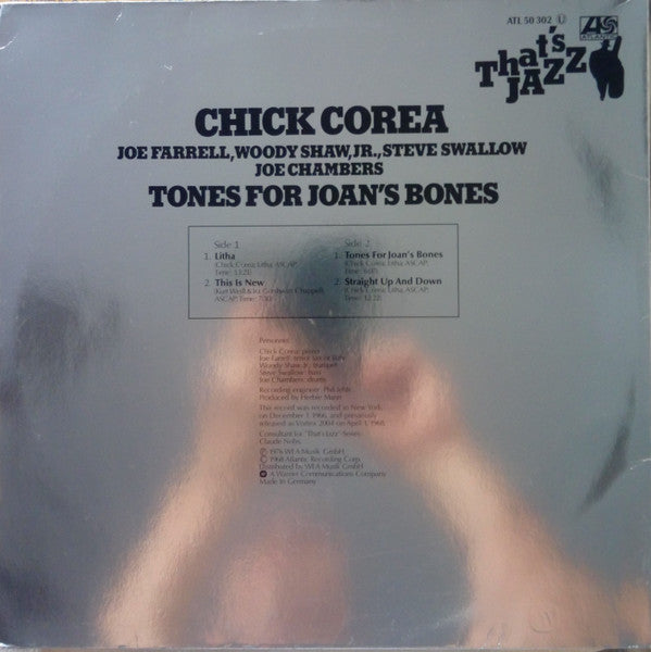 Chick Corea ‎– Tones For Joan's Bones  ,  Gatefold