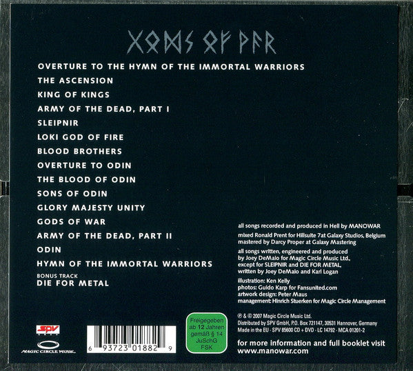 Manowar – Gods Of War, CD+DVD, Limited Edition, Digibook, Metal Slipcase