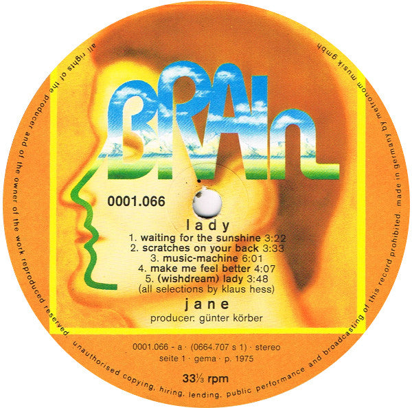 Jane – Lady, Gatefold