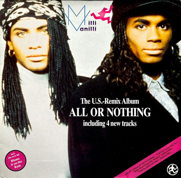 Milli Vanilli – All Or Nothing - The U.S. Remix Album, Gatefold