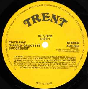 Edith Piaf ‎– Haar 20 Grootste Successen