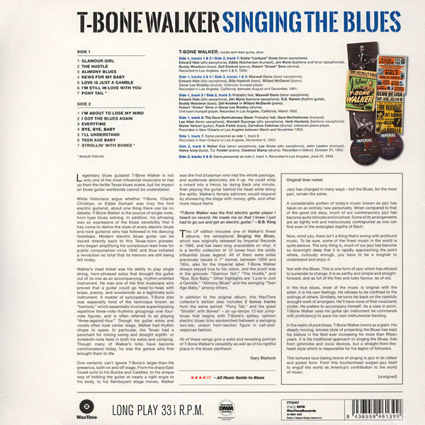 T-Bone Walker ‎– Singing The Blues     ,  Limited Edition,  180 gram