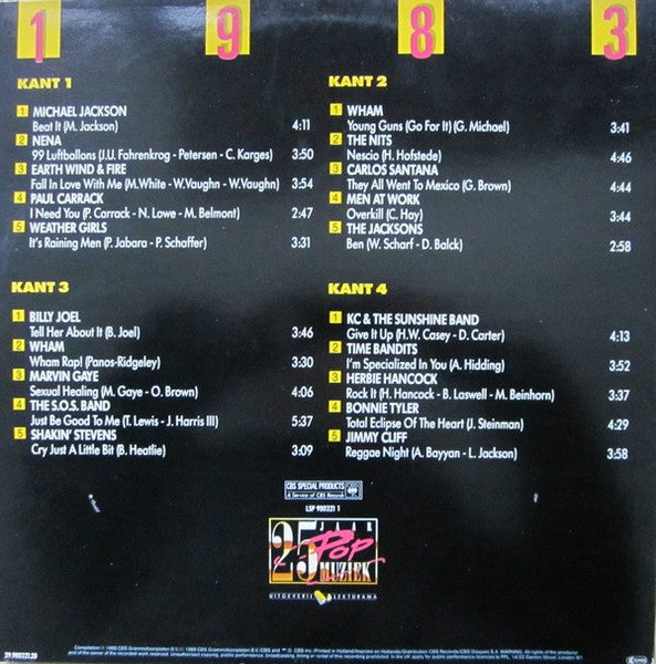 Various – 25 Jaar Popmuziek - 1983, 2xLP, Gatefold