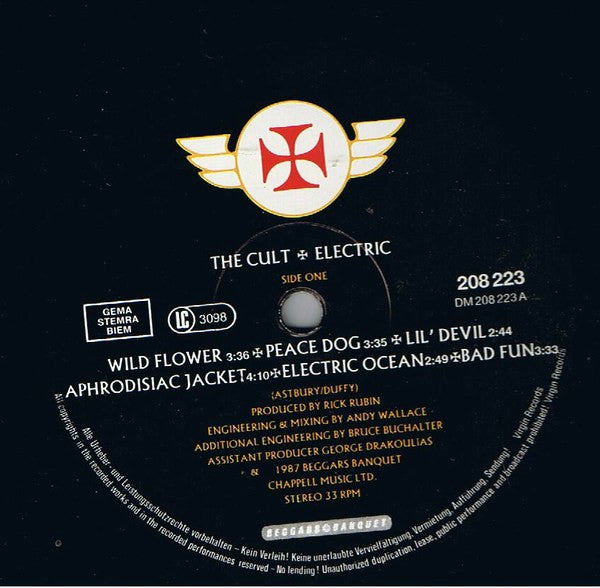 The Cult ‎– Electric    , Gatefold